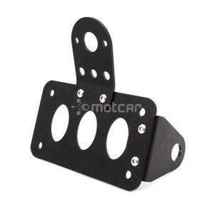 PLAQUE IMMATRICULATION Equipement auto,Support de plaque d'immatriculation de moto avec feu arrière LED pour Harley Choppers,Sportster - Type Argent