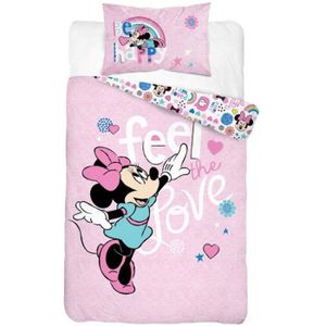 Grand Minnnie Literie Pour Enfants Avec Fermeture A Glissiere Housse De Couette 140 X 0cm Et Taie D Oreiller 70 X 90cm Cdiscount Maison