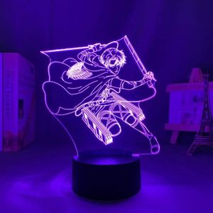 VEILLEUSE BÉBÉ Lampe 3D Anime Veilleuse Illusion Veilleuse Attaqu