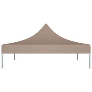 TONNELLE - BARNUM CESAR Toit de tente de réception 3x3 m Taupe 270 g