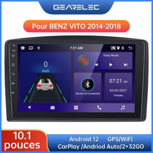 AUTORADIO Gearelec Autoradio 10.1 Pouces Android pour BENZ VITO 2014-2018 avec carplay Andriod Auto GPS Navigation Bluetooth RDS WiFi