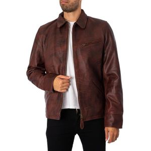 Veste cuir bordeaux Cdiscount