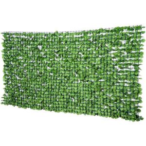 HAIE DE JARDIN Outsunny Haie Artificiel érable Brise-Vue décoration Rouleau 3L x 1,5H m Feuillage réaliste Anti-UV Vert
