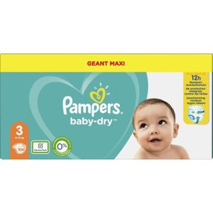 COUCHE Pampers Baby-Dry Taille 3, 104 Couches