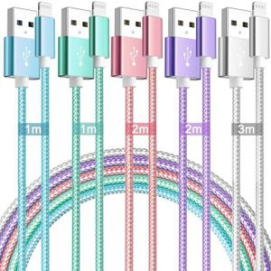 CÂBLE TÉLÉPHONE Câble Iphone Chargeur[1M+2M+3M-Lot De 5] Cable Lig