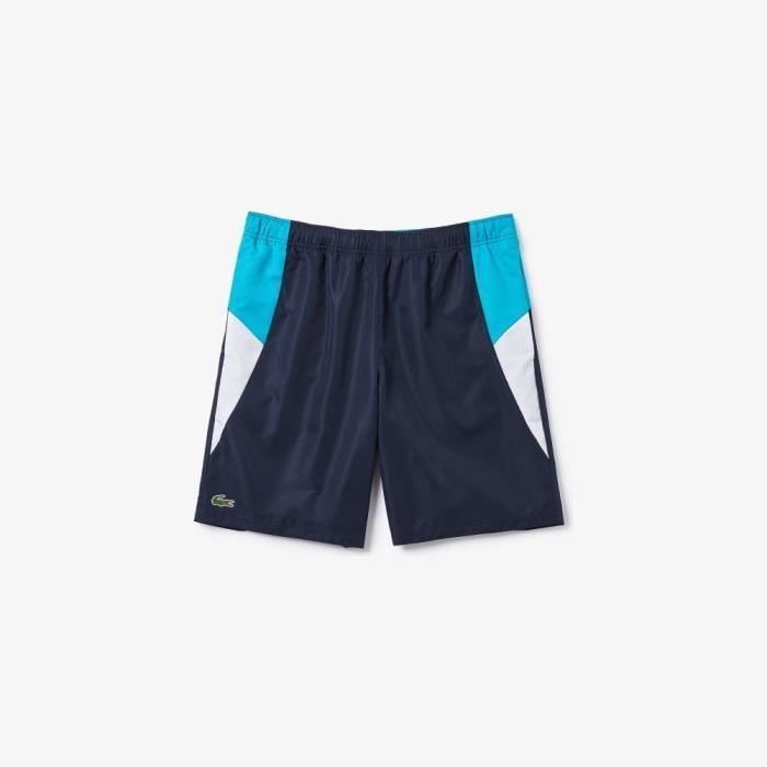 Short Lacoste GH4760 RPV bleu et blanc. - Cdiscount Sport