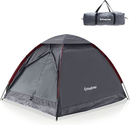 Tente Camping KingCamp MONDOME II 2 Personnes - Ultra Légère 2,6kg - Imperméable 3000mm - Pour Randonnée