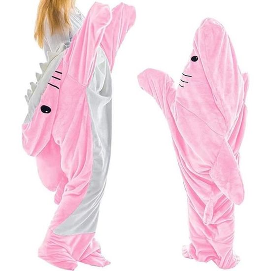 Couverture Manchot à Enfiler - Pyjama Onesie Adulte En Flanelle - Effet Cosplay - Cadeau Fun Et Chaud