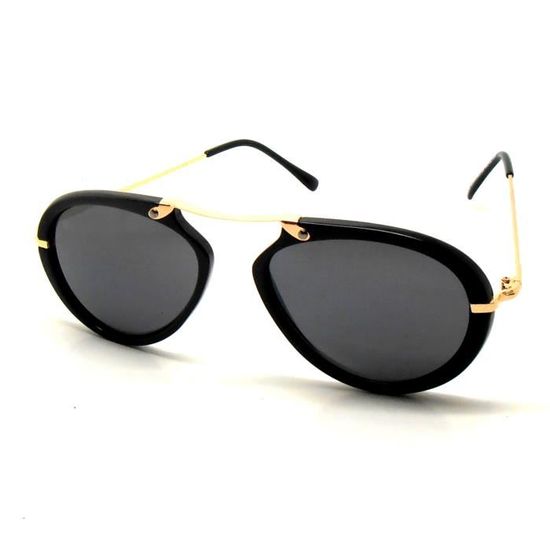 Lunettes De Soleil Polarisées AORON - Monture Aluminium Noir, Verres Orange, UV400, Neuves Avec étiquettes