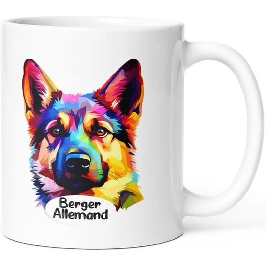 Tasse Berger Allemand - Céramique Blanche - Pour Homme - Cadeau