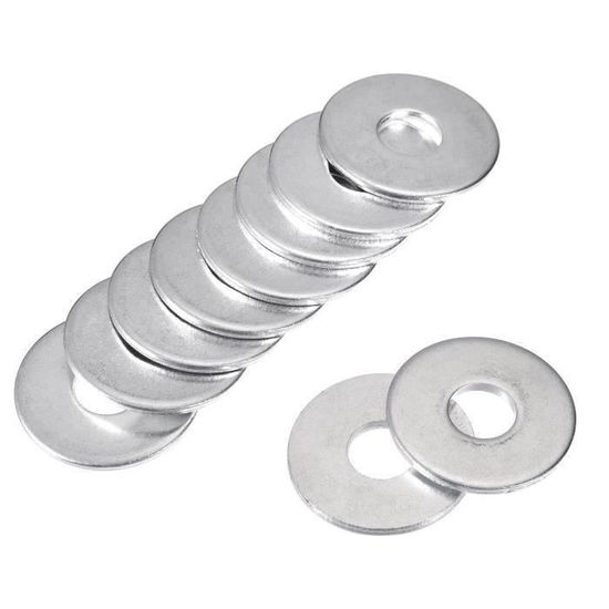 Lot De 25 Rondelles Plates 10mm En Acier Zingué – Marque Profac, Inutilisées
