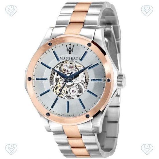 Montre Bracelet Maserati - Pièce Officielle - Modèle 2007 - Quartz, étanche 5 ATM - Cuir Brun Et Boîtier Or