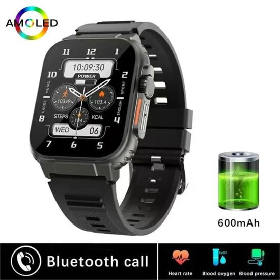 GT55 Montre intelligente étanche pour appels 345mah Casque 2 en 1
