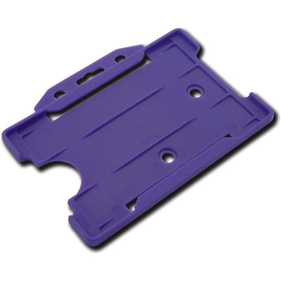 Porte-badges Rétractables - Lot De 2, Violet - Pour Carte D'identité, Badge - Coque Plastique ABS, Pratique Et Léger - 2