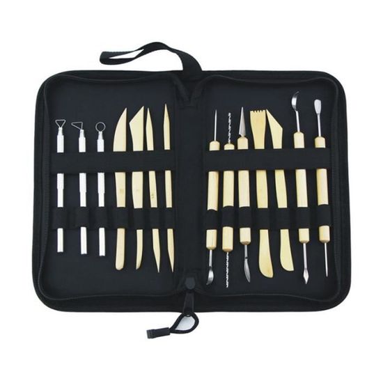 Pinces En Acier Inoxydable Pour Poterie - Outils De Sculpture En Terre Cuite Avec Poignée Plastique