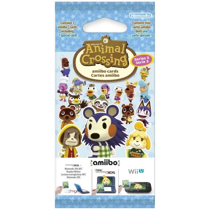 Cartes Amiibo - Animal Crossing Série 3 • Contient 3 cartes dont 1 spéciale