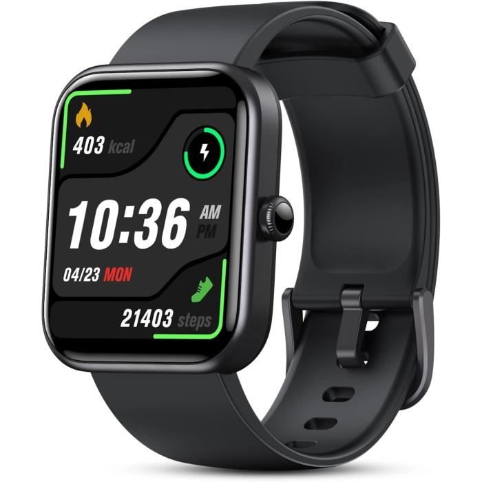 Montre Connectée Smartwatch Alexa intégré Répondre et émettre des appels, Bracelet connecté 1,83HD Montre intelligente Femme/Homme Etanche IP68 Tracker 100 Modes Sportifs Fréquence cardiaque (Vert