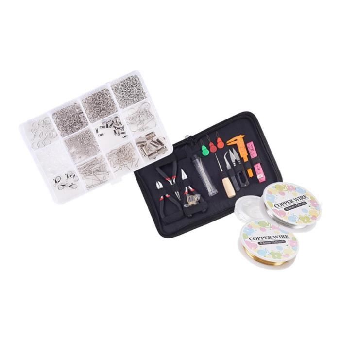 Kit de Accessoire de Fabrication de Bijoux de 800 Pièces ,Réparation Création Bricolage