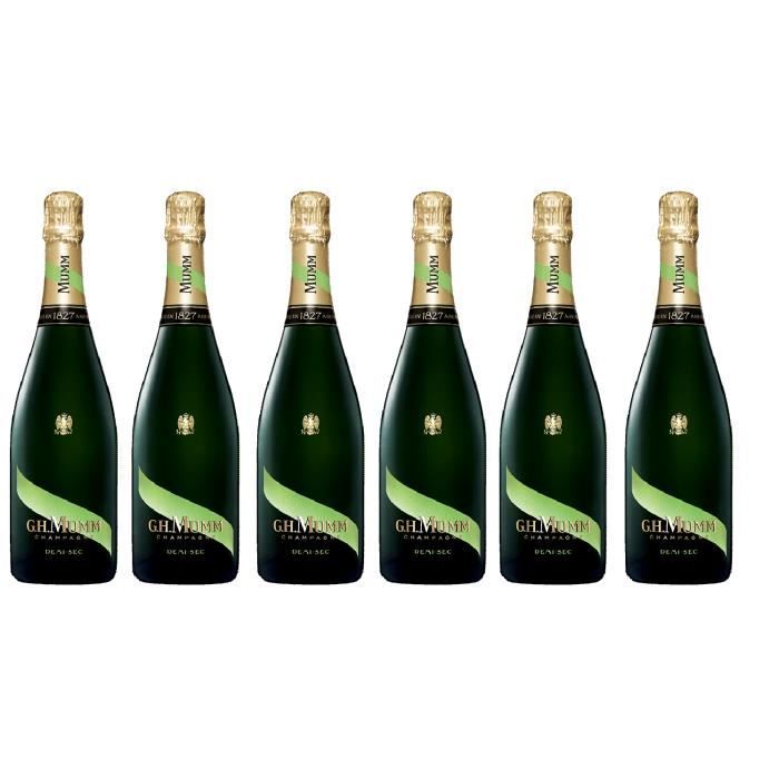 Lot de 6 Champagne Mumm demi-sec