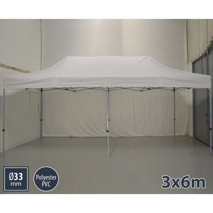 TENTE BARNUM PLIANT 3X6 BLANC SEMI-PRO POLYESTER