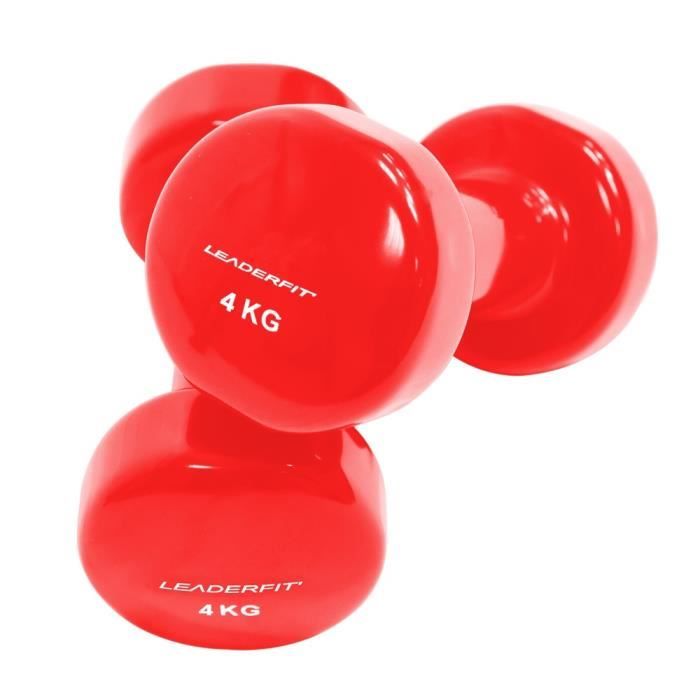 Haltères Leader Fit 4kg - rouge - TU