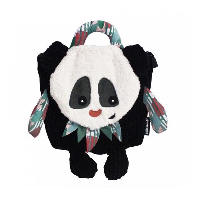 LES DEGLINGOS Sac à Dos Velours Rototos Le Panda Enfant