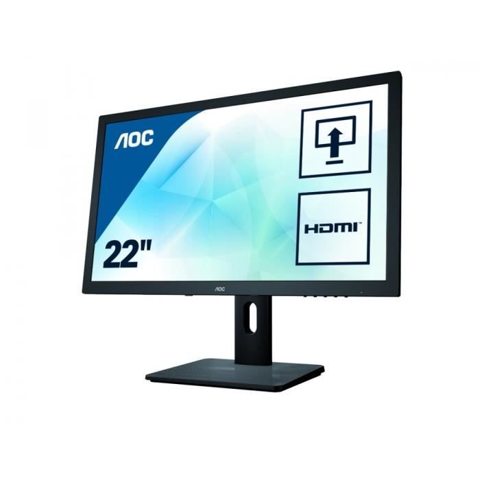 Écrans PC AOC E2275PWJ Ecran PC LED 21- 1920 x 1080 2 ms HDMI-VGA-DVI-D-SUB 344
