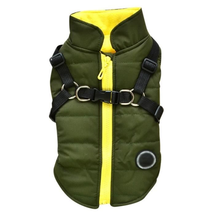 Manteau Blouson,Gilet imperméable pour chien de compagnie Avec harnais, gilet Chihuahua, vêtements chauds, manteau pour - Type G-S
