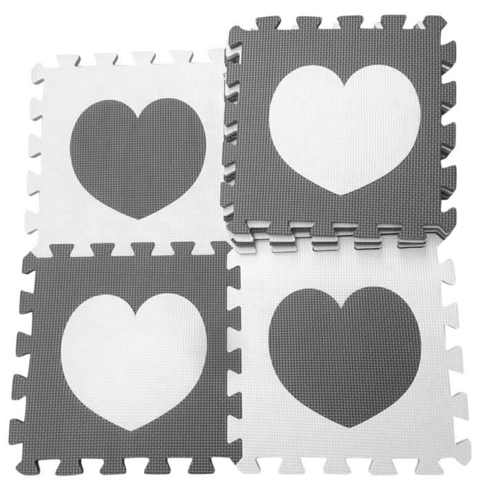 Tapis d'éveil,Tapis de jeu Marjinaa 10-20 pièces gris blanc bébé EVA mousse puzzle-tapis de sol d'exercice - Type huibaiAIX-10PCS