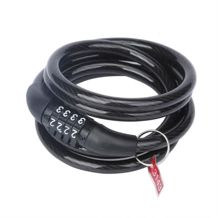 ACCESSOIRES VELO Cycling Security Cable 4-Digit Combination Password Bike Bicycle Lock New WBB61010034_SAN347 Ve72886