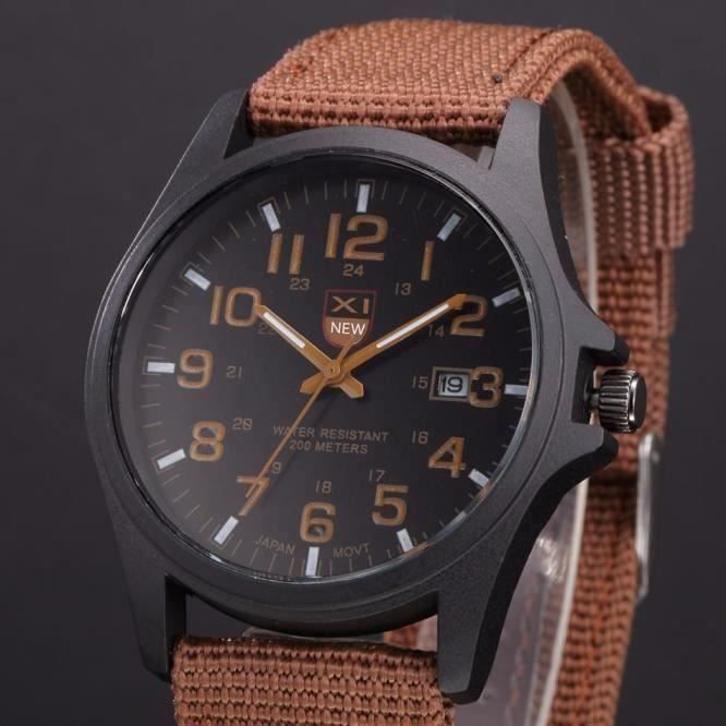 MONTRE BRACELET Outdoor Mens Date Stainless Steel Military Sports Analog Quartz Army Wrist Watch XYQ60215122BW_SAN5798 Ve84086