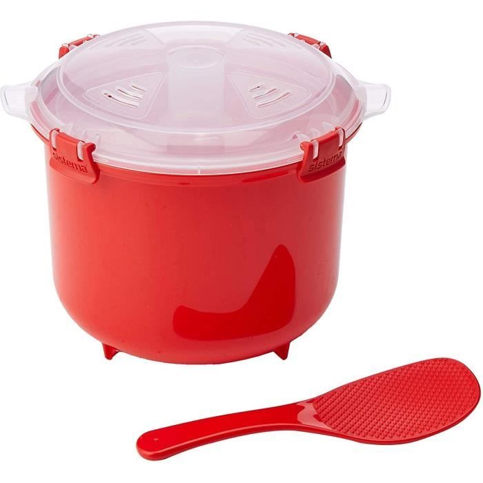 MICRO ONDES Sistema SI1110 Micro-Ondes Cuiseur à Riz Plastique Rouge 45 x 35 x 25 cm 2,6 L25