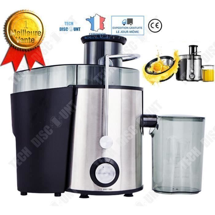 extracteur de jus fruits et légumes mixeur petit dejeuner horizontal centrifugeuse antidérapant pressage orange silencieux rapid