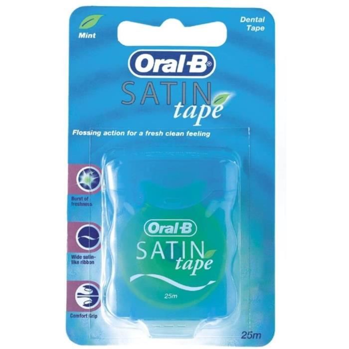 FIL DENTAIRE Lot de 6 paquets de fil dentaire Oral B agrave la menthe ruban de satin 25 m194