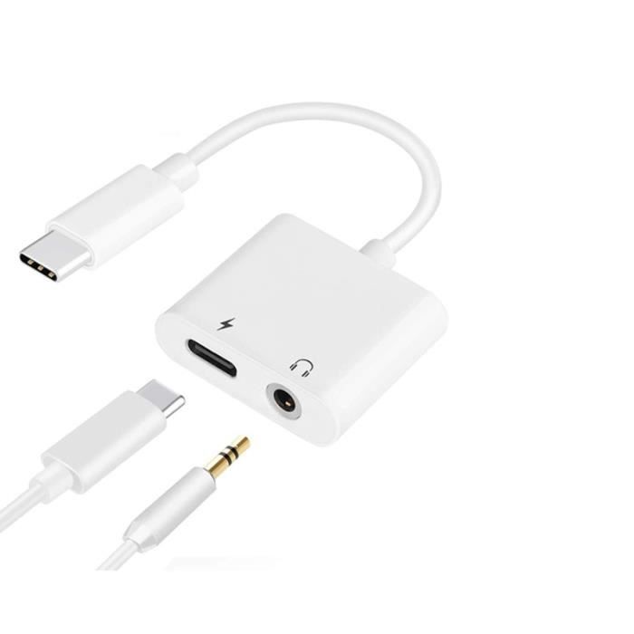 Accessoires Téléphone,Séparateur Audio DAC 2 en 1,double USB Type C,Charge rapide,adaptateur de casque - Type Type C and 3.5mm