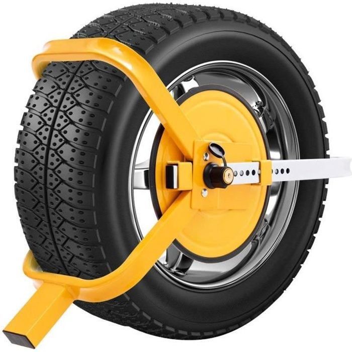 COSTWAY Antivol Roue Voiture, Sabot Roue Caravane avec 2 Clés pour Roue DE 13--15- Voiture Antidémarrage