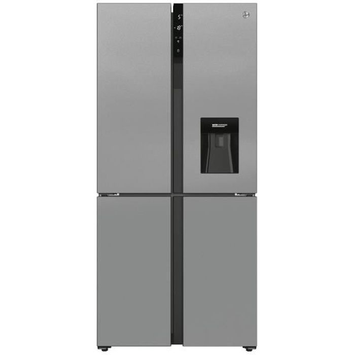 HOOVER HSC818FXWD - Réfrigérateur Multi-portes - 432L - Total No Frost - H 183 cm x L 83 cm - 41 dB(A) - Simili Inox