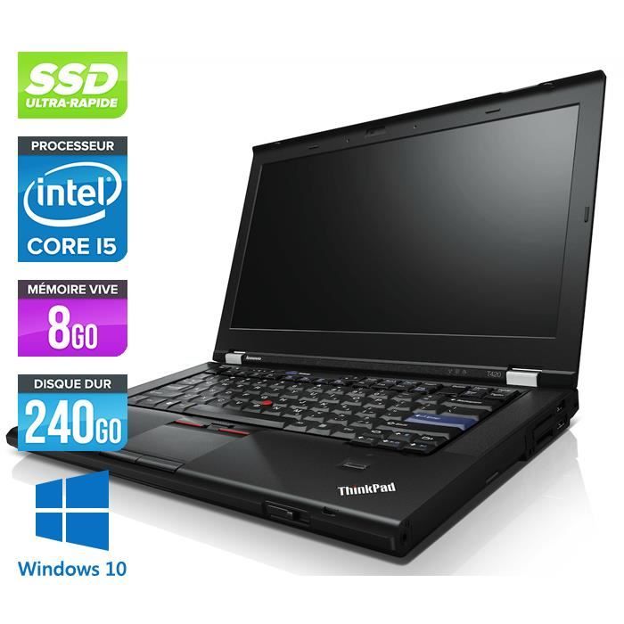 PC Portable Lenovo T420 -Core i5 -8G -240G SSD -Webcam -Win 10