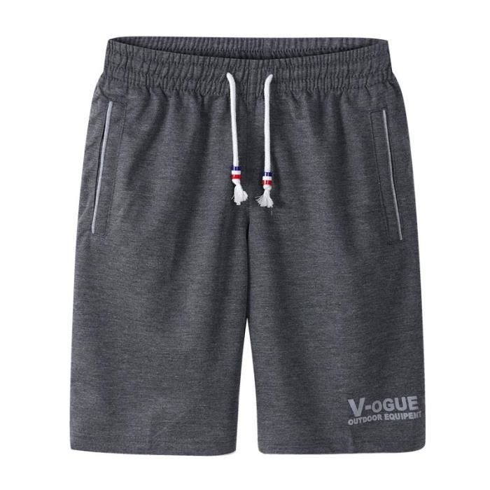 Short de Course Pour Homme Avec Poches Zippée Short de Sport Léger Respirant Jogging Entraînement