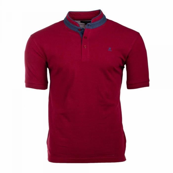 Polo coton manches courtes col mao Homme TORRENTE