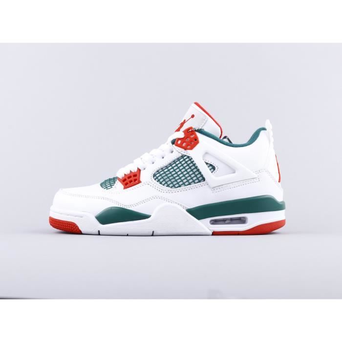 AIR Jordans 4 Retro Metallic White Sneakers AJ4 Homme Femme XU-2511-08