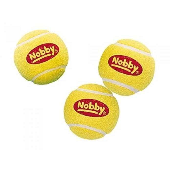 NOBBY BALLES DE TENNIS POUR CHIEN JAUNE 6,5 CM 3 PIÈCES