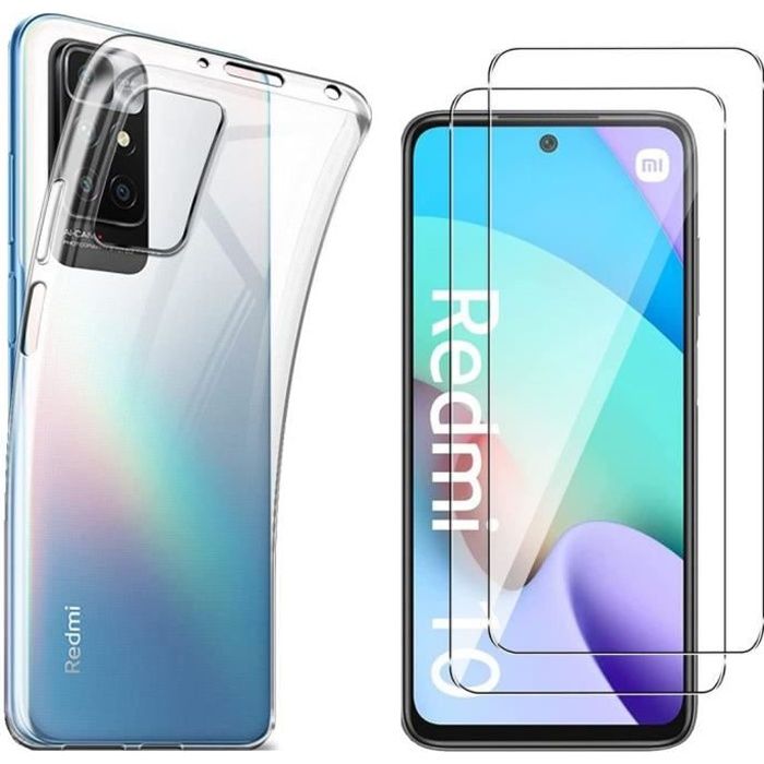 Coque pour Xiaomi REDMI 10 4G et 2 Verres Trempé Film Protection Ecran Phonillico®