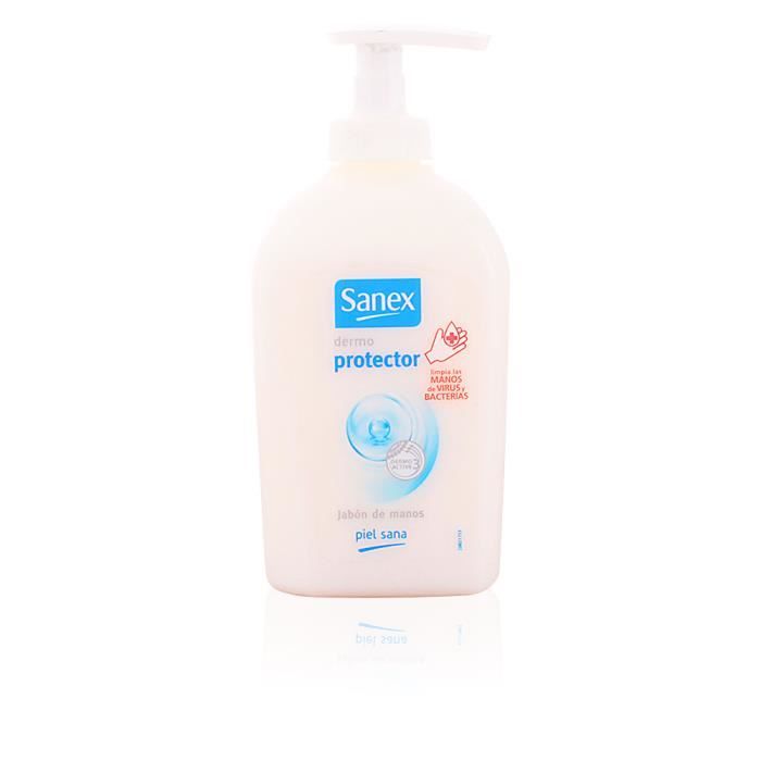 savon Sanex nettoie les virus mains dermoprotecteur et les bactéries.
