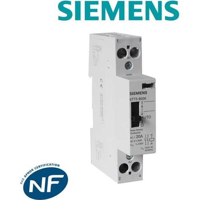 SIEMENS Contacteur de puissance Jour / Nuit 20A 2NO
