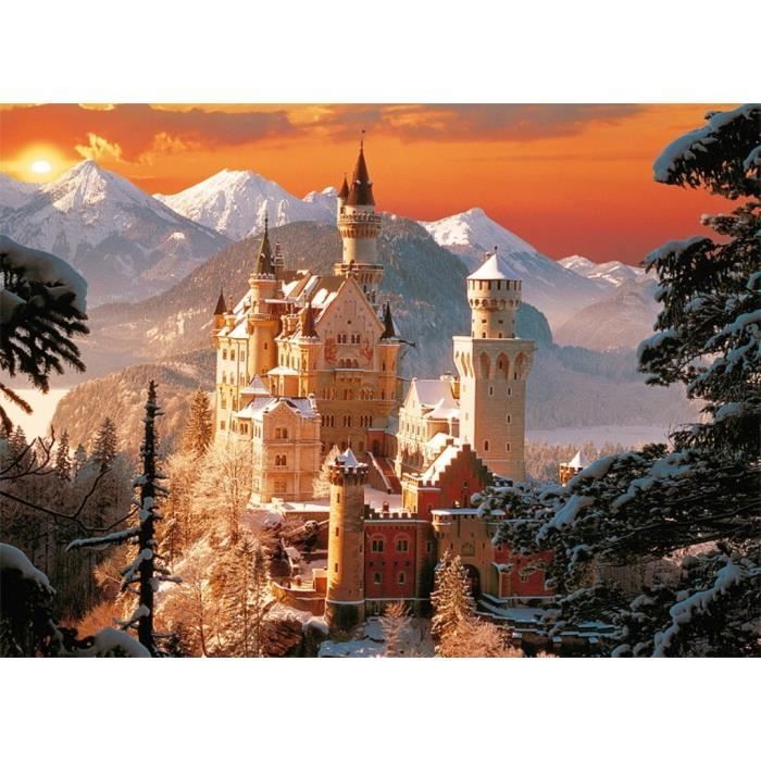 Trefl - 33025 - Puzzle - Wintry Neuschwanstein Château - Allemagne - 3000 Pièces