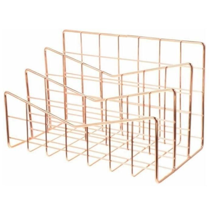Étagère de rangement - FUIENKO - Métal - Cuivré - Bureau - 225 x 14 x 13 cm