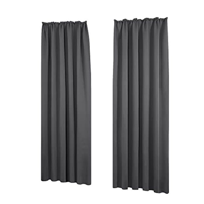 Rideau occultant 140x240 basic gris foncé