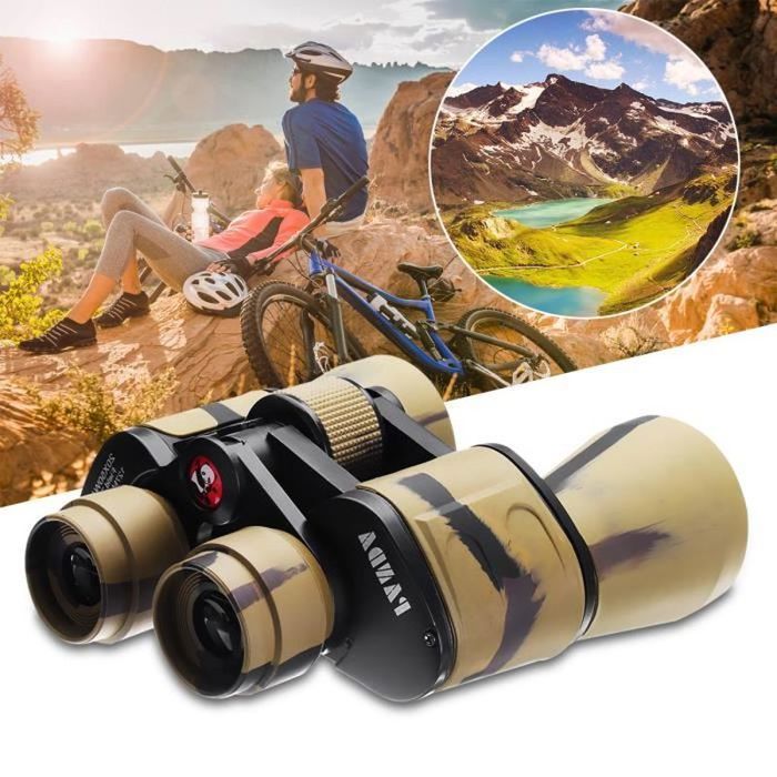 Jumelles TEMPSA 20x50 Adultes - Zoom HD Vision Nocturne - Marron Camouflage