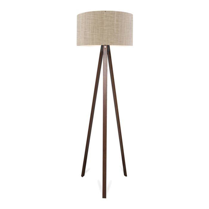 Lampadaire lampe lumière luminaire hauteur 140 cm E27 effet bois marron clair 03_0007296 Lampadaire lampe lumière luminaire hauteur 140 cm E27 effet bois marron clair 03_0007296
